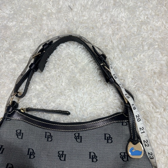 Dooney & Bourke Y2K Canvas Signature Hand Bag Purse With Leather Accents - Picture 13 of 16